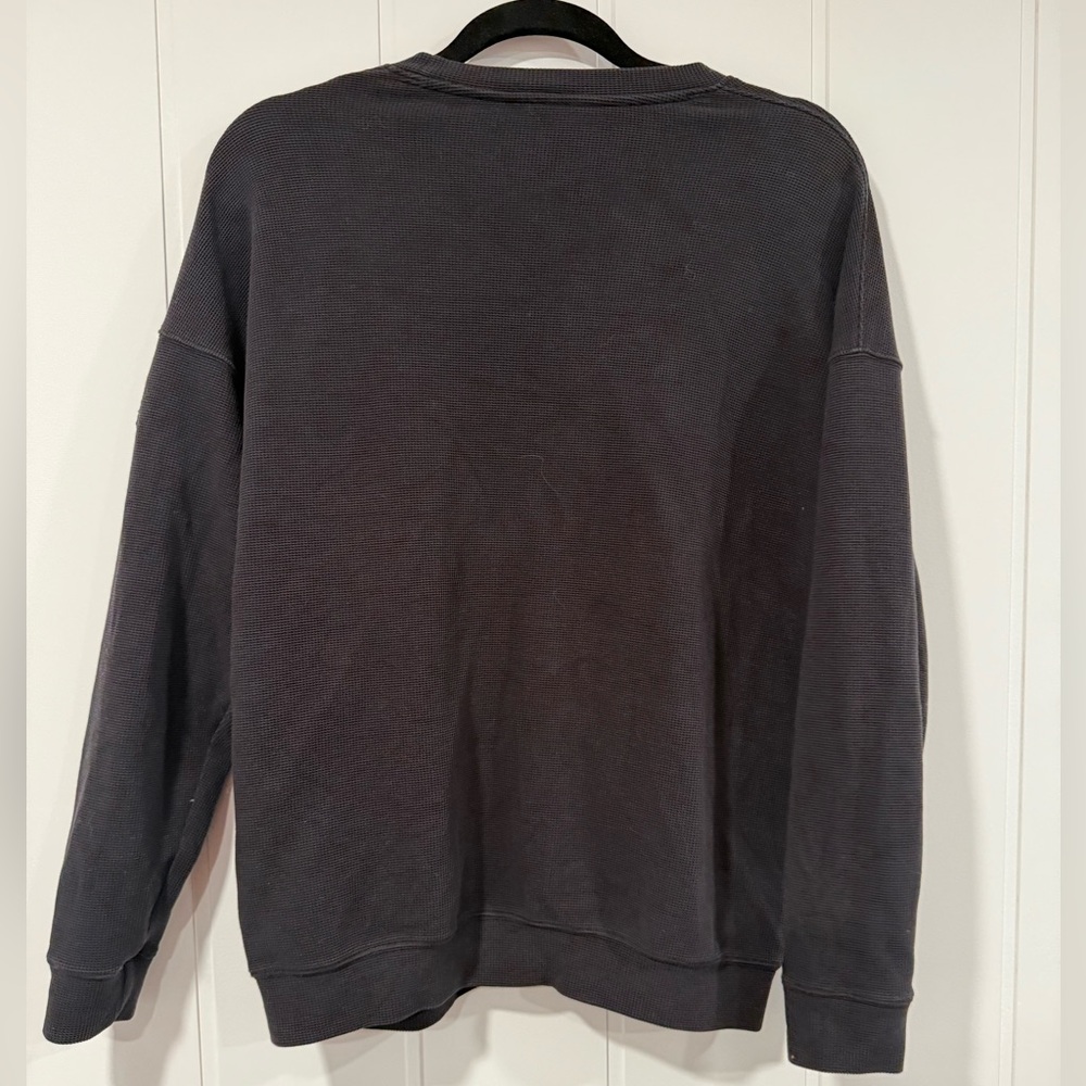 ALO Yoga Charcoal Waffle Knit Top - Picture 4 of 4